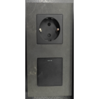 Moldura/painel em mármore com base em ferro